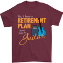 Guitar Retirement Plan Guitarist Acoustic Mens T-Shirt Cotton Gildan Maroon