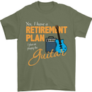 Guitar Retirement Plan Guitarist Acoustic Mens T-Shirt Cotton Gildan Military Green
