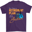 Guitar Retirement Plan Guitarist Acoustic Mens T-Shirt Cotton Gildan Purple
