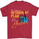 Guitar Retirement Plan Guitarist Acoustic Mens T-Shirt Cotton Gildan Red