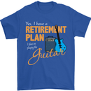 Guitar Retirement Plan Guitarist Acoustic Mens T-Shirt Cotton Gildan Royal Blue