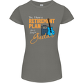 Guitar Retirement Plan Guitarist Acoustic Womens Petite Cut T-Shirt Charcoal