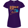 Guitar Retirement Plan Guitarist Acoustic Womens Petite Cut T-Shirt Purple