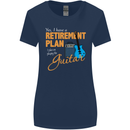 Guitar Retirement Plan Guitarist Acoustic Womens Wider Cut T-Shirt Navy Blue
