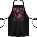Guitar Riffs Are My Language Guitarist Cotton Apron 100% Organic Black