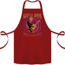 Guitar Riffs Are My Language Guitarist Cotton Apron 100% Organic Maroon