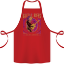 Guitar Riffs Are My Language Guitarist Cotton Apron 100% Organic Red