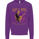 Guitar Riffs Are My Language Guitarist Kids Sweatshirt Jumper Purple