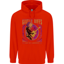 Guitar Riffs Are My Language Guitarist Mens 80% Cotton Hoodie Bright Red