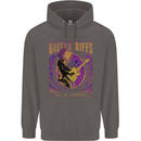 Guitar Riffs Are My Language Guitarist Mens 80% Cotton Hoodie Charcoal