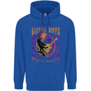 Guitar Riffs Are My Language Guitarist Mens 80% Cotton Hoodie Royal Blue