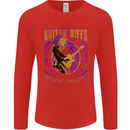 Guitar Riffs Are My Language Guitarist Mens Long Sleeve T-Shirt Red