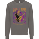 Guitar Riffs Are My Language Guitarist Mens Sweatshirt Jumper Charcoal