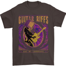 Guitar Riffs Are My Language Guitarist Mens T-Shirt Cotton Gildan Dark Chocolate
