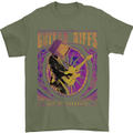 Guitar Riffs Are My Language Guitarist Mens T-Shirt Cotton Gildan Military Green