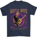 Guitar Riffs Are My Language Guitarist Mens T-Shirt Cotton Gildan Navy Blue