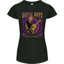 Guitar Riffs Are My Language Guitarist Womens Petite Cut T-Shirt Black