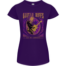 Guitar Riffs Are My Language Guitarist Womens Petite Cut T-Shirt Purple