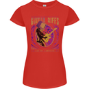 Guitar Riffs Are My Language Guitarist Womens Petite Cut T-Shirt Red