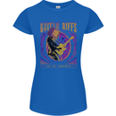 Guitar Riffs Are My Language Guitarist Womens Petite Cut T-Shirt Royal Blue