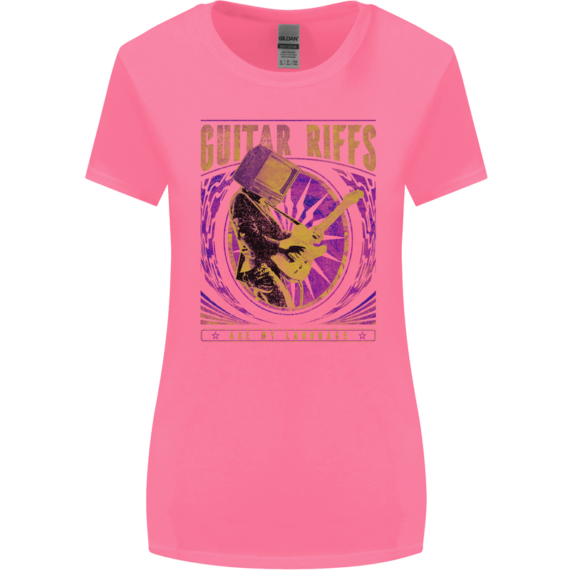 Guitar Riffs Are My Language Guitarist Womens Wider Cut T-Shirt Azalea
