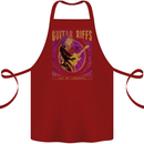 Guitar Riffs are My Language Cotton Apron 100% Organic Maroon