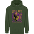 Guitar Riffs are My Language Mens 80% Cotton Hoodie Forest Green