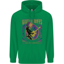 Guitar Riffs are My Language Mens 80% Cotton Hoodie Irish Green