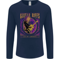 Guitar Riffs are My Language Mens Long Sleeve T-Shirt Navy Blue