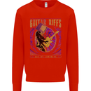 Guitar Riffs are My Language Mens Sweatshirt Jumper Bright Red