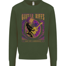 Guitar Riffs are My Language Mens Sweatshirt Jumper Forest Green