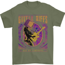Guitar Riffs are My Language Mens T-Shirt Cotton Gildan Military Green