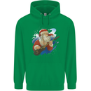 Guitar Santa Funny Christmas Rock n Roll Childrens Kids Hoodie Irish Green
