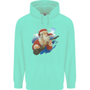 Guitar Santa Funny Christmas Rock n Roll Childrens Kids Hoodie Peppermint
