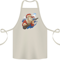 Guitar Santa Funny Christmas Rock n Roll Cotton Apron 100% Organic Natural