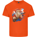 Guitar Santa Funny Christmas Rock n Roll Kids T-Shirt Childrens Orange