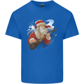 Guitar Santa Funny Christmas Rock n Roll Kids T-Shirt Childrens Royal Blue