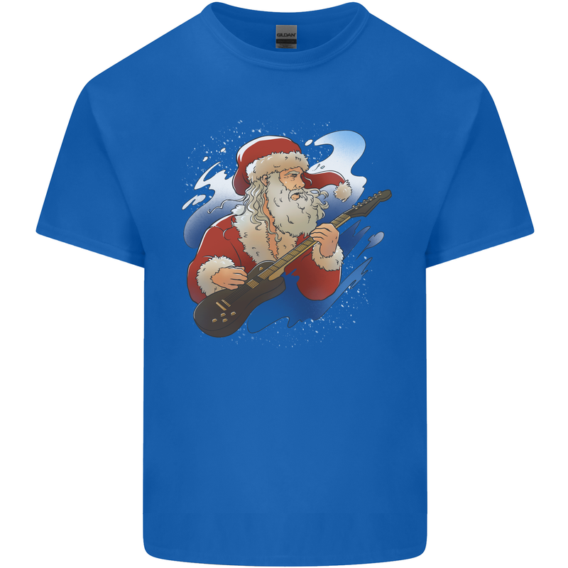 Guitar Santa Funny Christmas Rock n Roll Kids T-Shirt Childrens Royal Blue