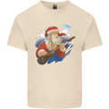 Guitar Santa Funny Christmas Rock n Roll Mens Cotton T-Shirt Tee Top Natural