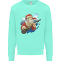 Guitar Santa Funny Christmas Rock n Roll Mens Sweatshirt Jumper Peppermint