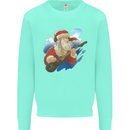 Guitar Santa Funny Christmas Rock n Roll Mens Sweatshirt Jumper Peppermint