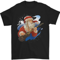 Guitar Santa Funny Christmas Rock n Roll Mens T-Shirt 100% Cotton Black