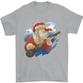 Guitar Santa Funny Christmas Rock n Roll Mens T-Shirt 100% Cotton Sports Grey