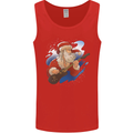 Guitar Santa Funny Christmas Rock n Roll Mens Vest Tank Top Red