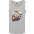 Guitar Santa Funny Christmas Rock n Roll Mens Vest Tank Top Sports Grey