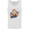 Guitar Santa Funny Christmas Rock n Roll Mens Vest Tank Top White