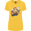 Guitar Santa Funny Christmas Rock n Roll Womens Wider Cut T-Shirt Yellow