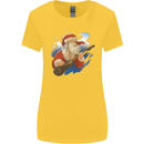Guitar Santa Funny Christmas Rock n Roll Womens Wider Cut T-Shirt Yellow