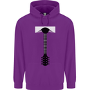 Guitar Tie Guitarist Bass Acoustic Funny Childrens Kids Hoodie Purple