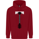Guitar Tie Guitarist Bass Acoustic Funny Childrens Kids Hoodie Red